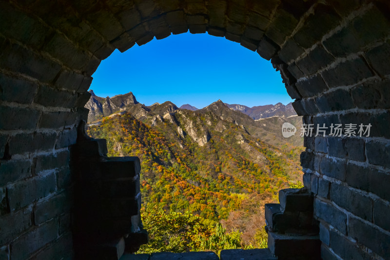 万里长城秋天自然风景