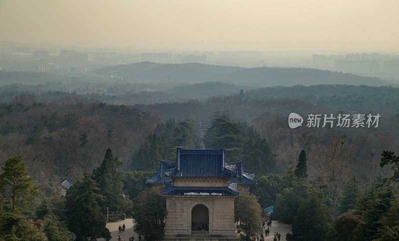 中山陵云雾远景