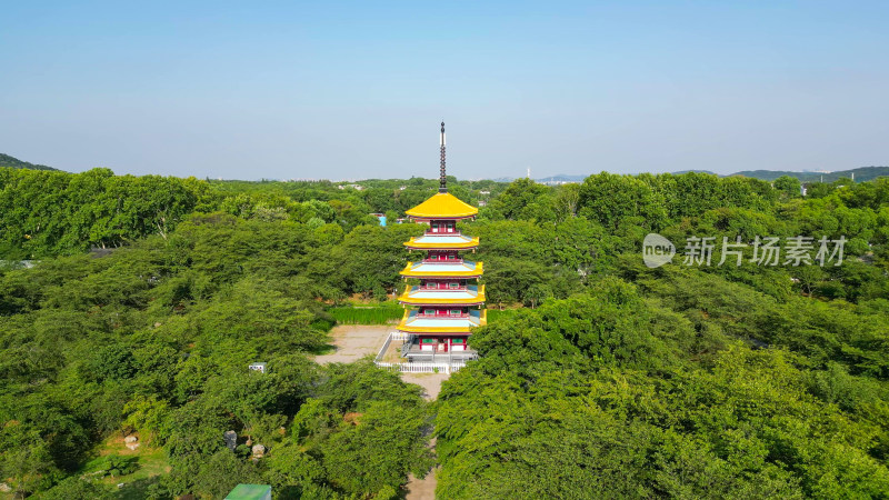 航拍湖北武汉东湖景区东湖公园