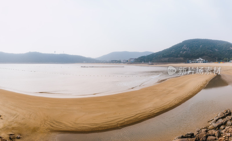 宁波象山松兰山景区的海湾沙洲