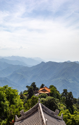 西安秦岭终南山南五台自然风光景点景观