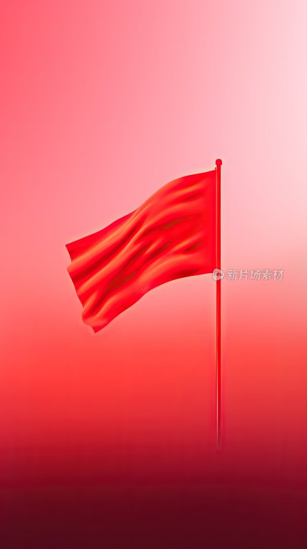 红色旗帜背景