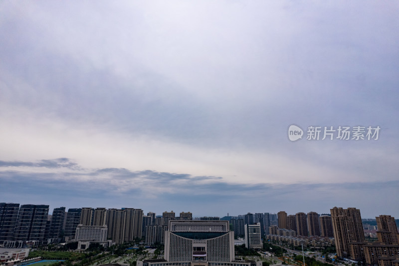 宜春城市建筑天空航拍图