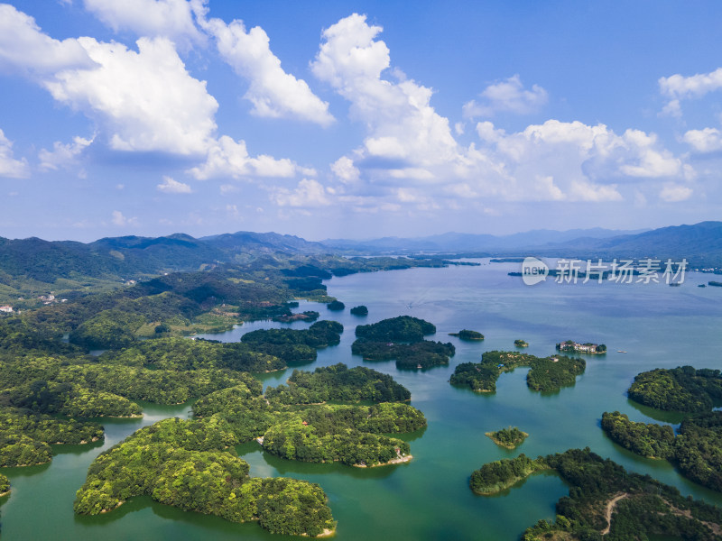 祖国壮丽山河湖北赤壁陆水湖航拍摄影图