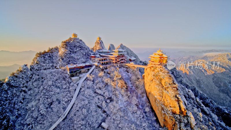 洛阳老君山冬季雪景