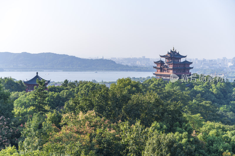 杭州吴山景区江湖汇观