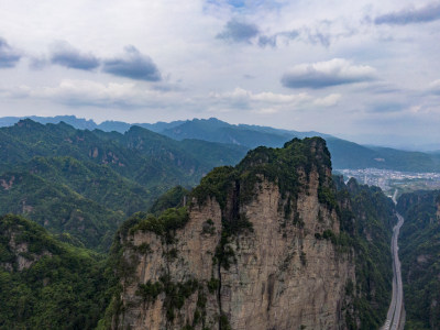 湖南张家界武陵源5a景区航拍