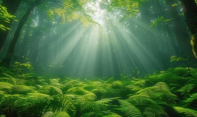 森林晨曦阳光树木自然风光树林背景