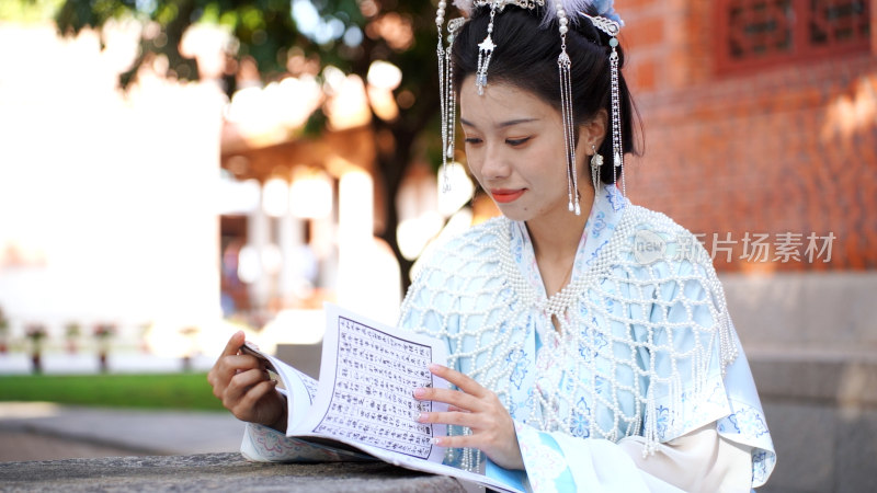 唯美古装汉服美女古风中国风魏晋南北朝服装