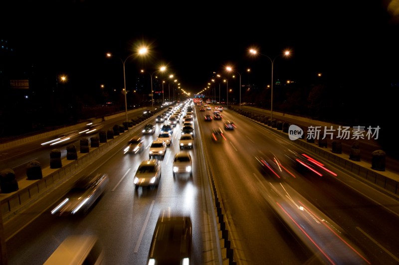 北京公路交通夜景