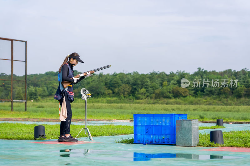 河南省第十四届运动会飞碟射击比赛现场