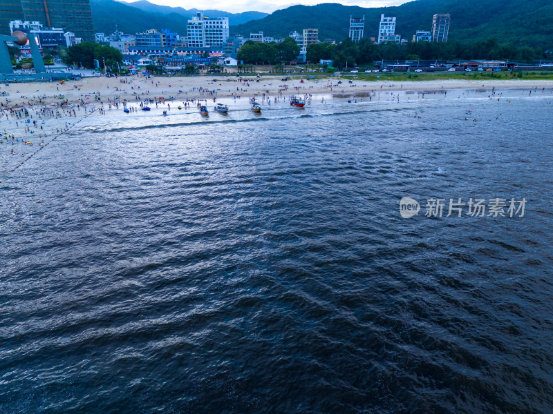 大海海洋沙滩青澳湾海岛航拍图