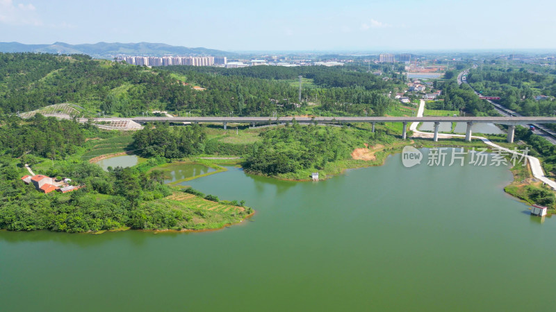 航拍湖北襄阳黄家湾风景区