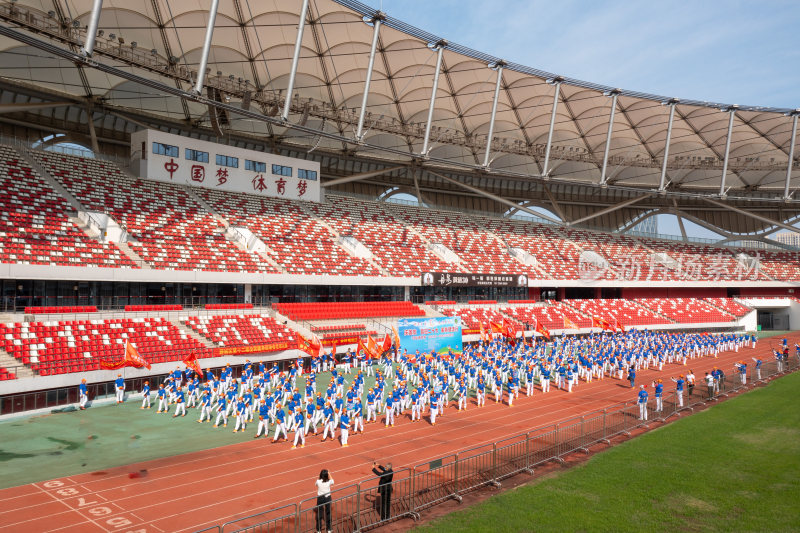 盛大的体育场表演