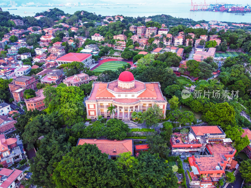 厦门城市全景鸟瞰图