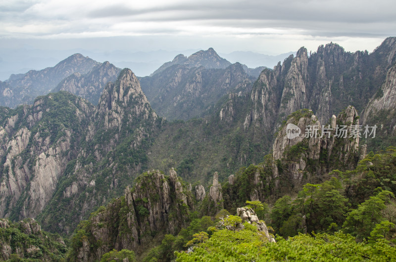 黄山松崖绝壁 险峻山峦 峰峦叠嶂