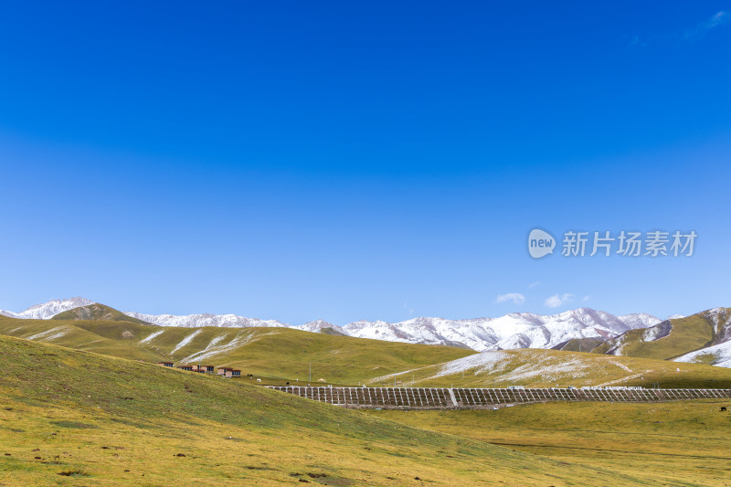 青藏高原青海祁连山脉天境祁连雪山雪景