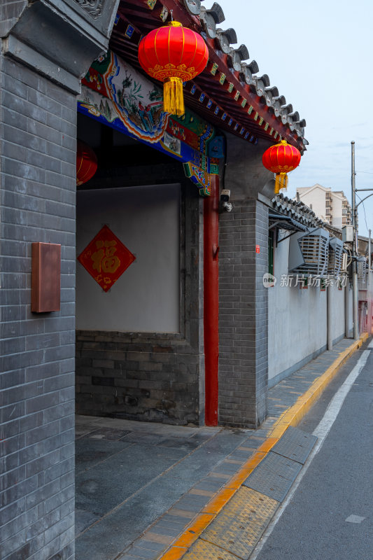 北京传统胡同民居中式风格大门