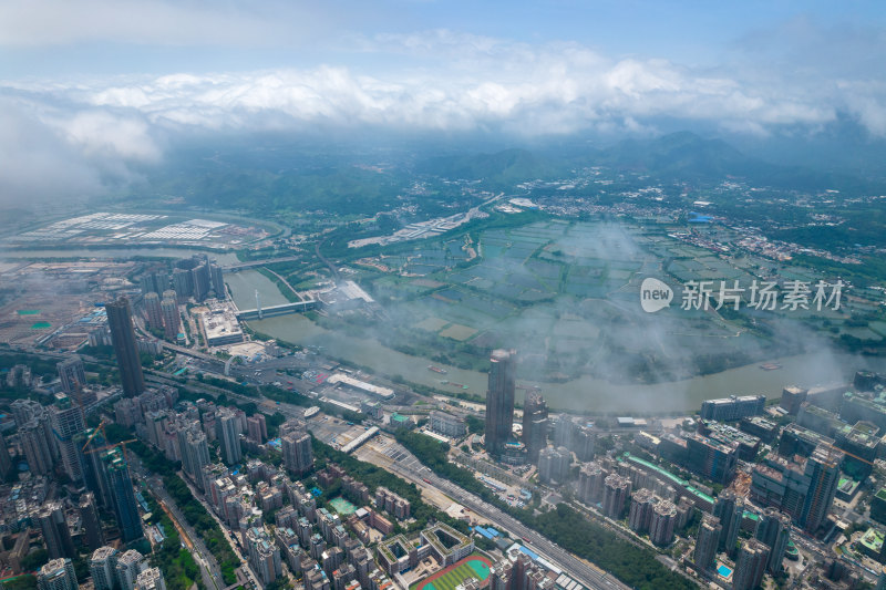 深圳市福田区福保街道航拍