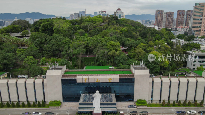 福建福州五一广场于山堂航拍