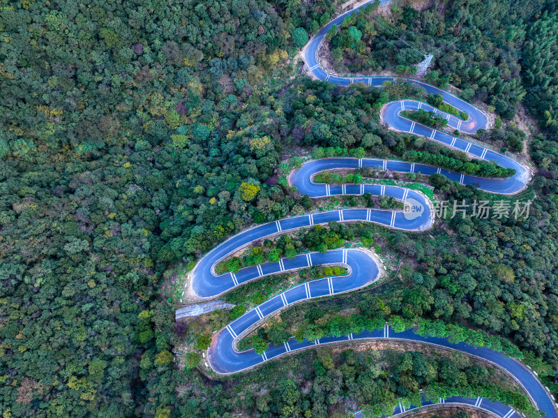 杭州王位山盘山公路航拍