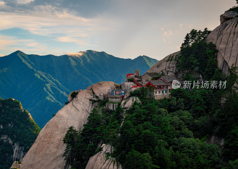 西岳华山日出日落朝霞晚霞云海美景