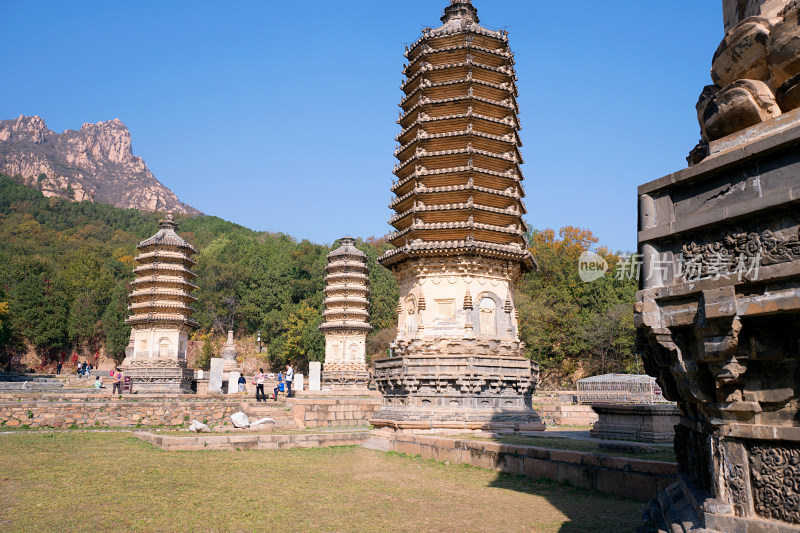 北京银山塔林景区的秋天