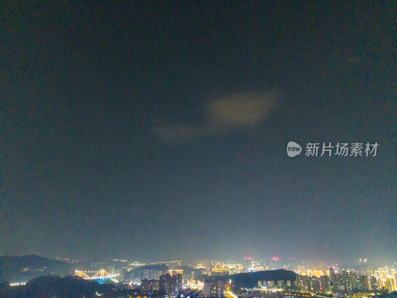 达州夜景航拍图