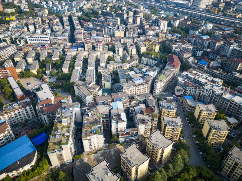 城市住宅小区房屋建筑航拍图