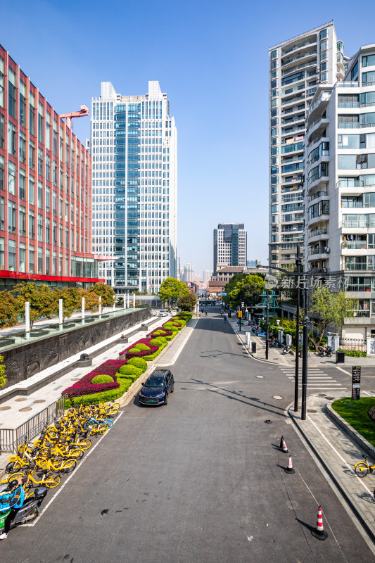 上海虹口北外滩滨江绿地城市建筑景观