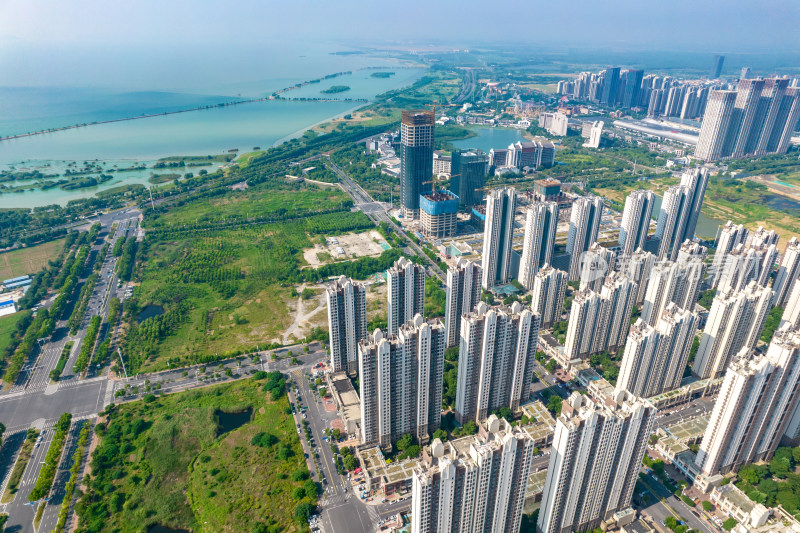 安徽合肥经济开发区城市建设航拍图