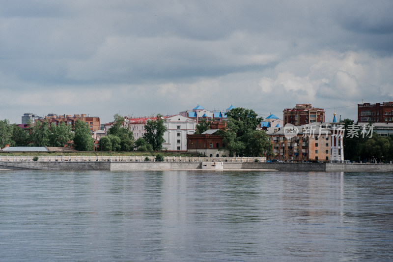 黑河市对面的俄罗斯城景