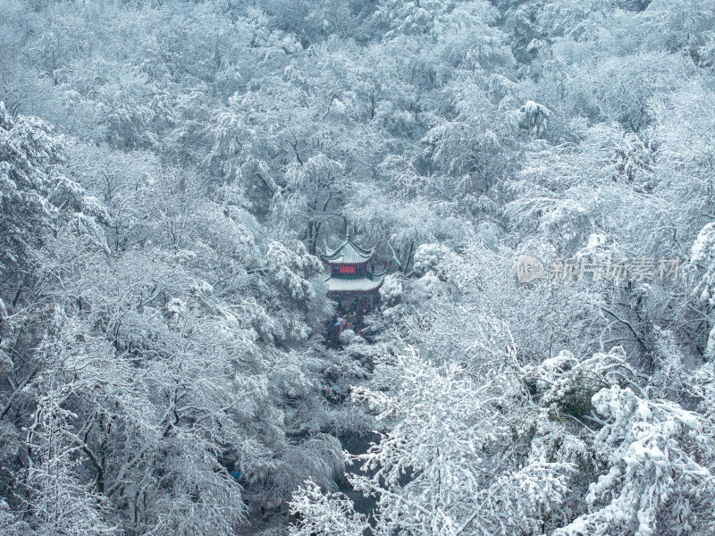 爱晚亭雪景