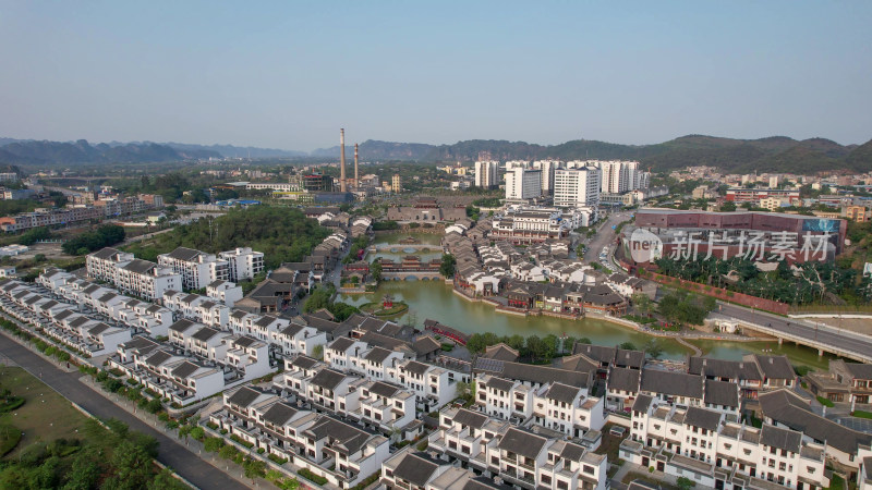 航拍广西崇左太平府4A景区