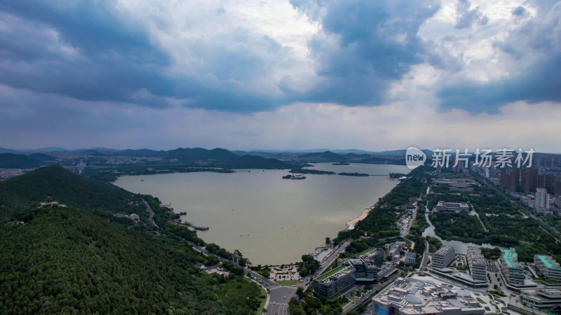 江苏徐州云龙湖云龙山5A景区航拍图