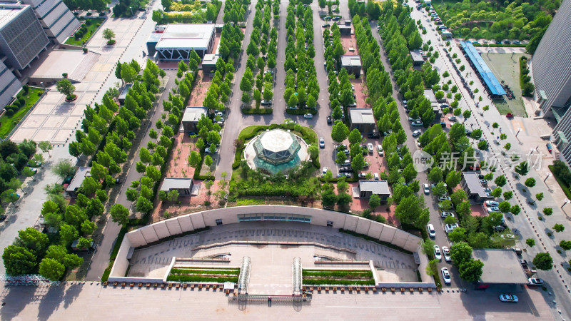 河北沧州城市风光地标建筑航拍