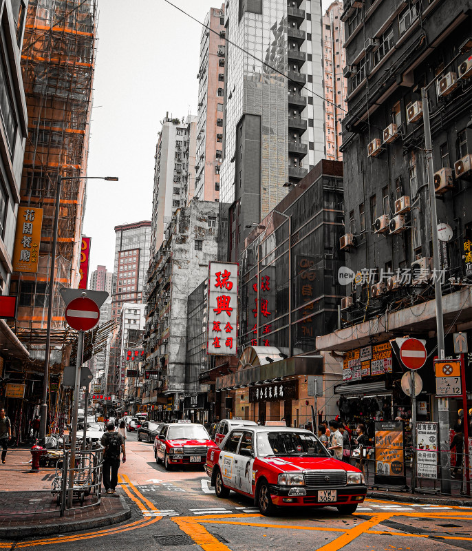 香港街道城市街景