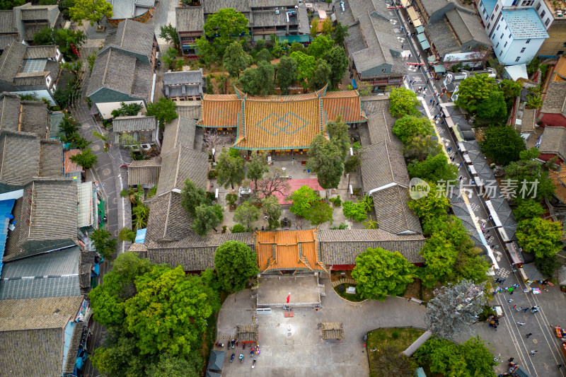 云南昆明官渡古镇航拍图