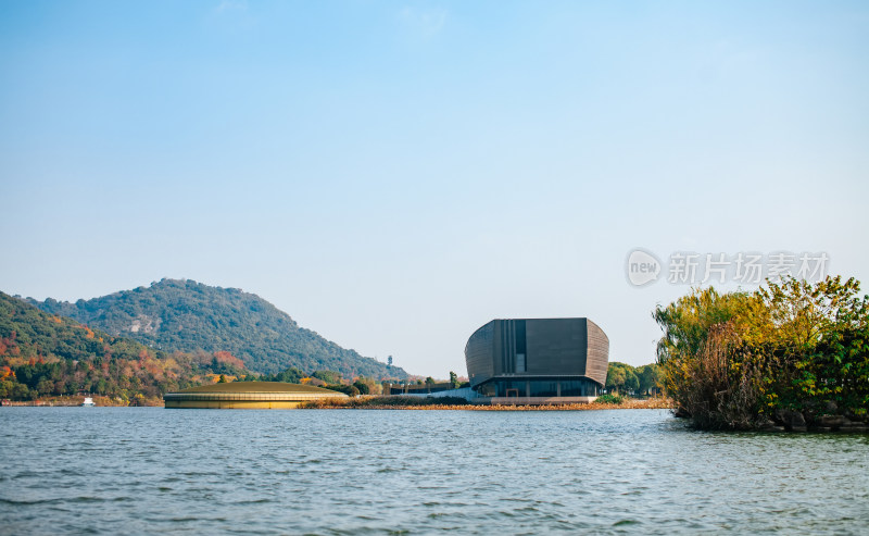 杭州萧山湘湖景区跨湖桥遗址博物馆建筑景观