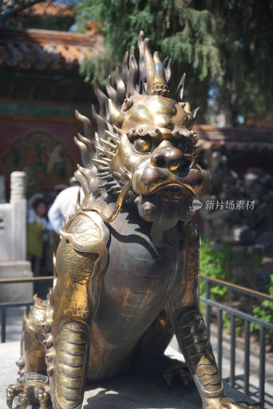 故宫神兽雕塑特写