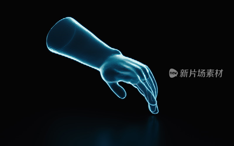 全息影像虚拟手臂图形3D渲染