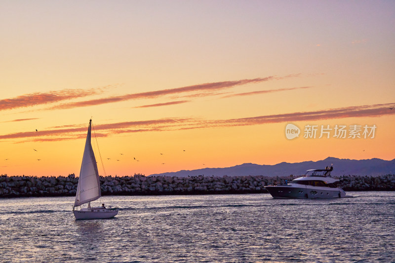 洛杉矶的夕阳美景