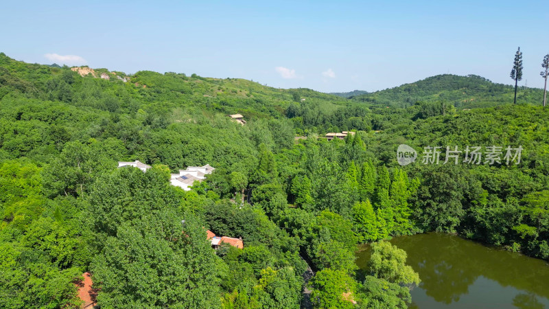 航拍湖北襄阳黄家湾风景区