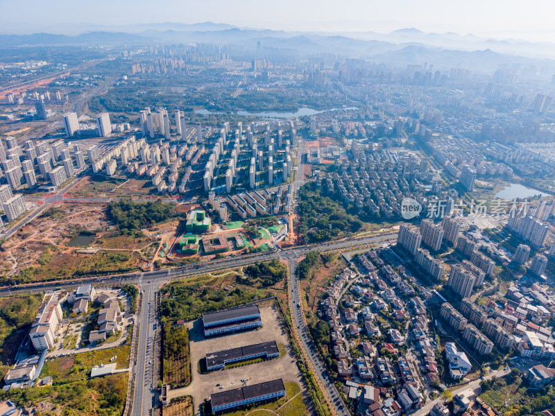 上饶城市大景航拍图