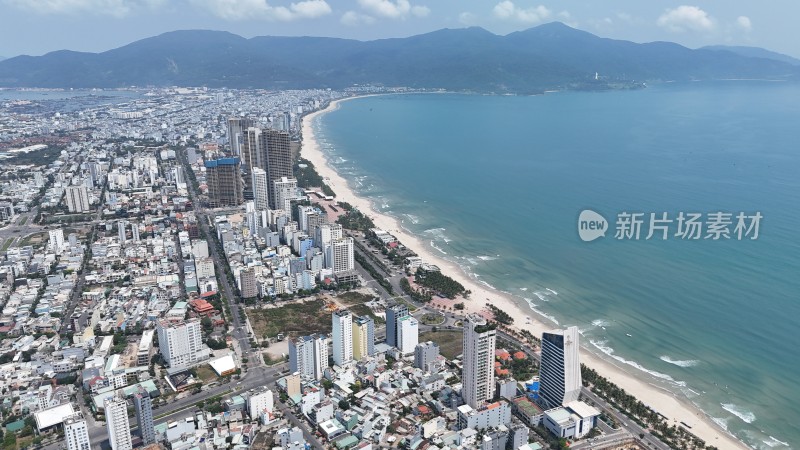 海岸线 海边城市 航拍