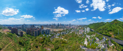 重庆城市全景山区地形风光美景