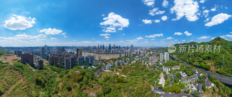 重庆城市全景山区地形风光美景