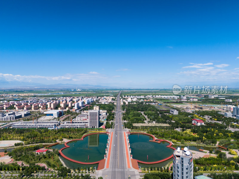 新疆双河市全景航拍