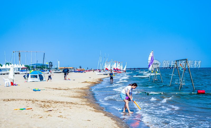 秦皇岛北戴河夏日海滨风光