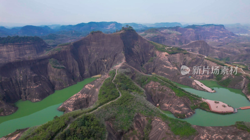 郴州高椅岭丹霞地貌风景区航拍图